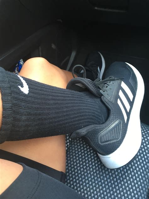 nike socks with adidas shoes.